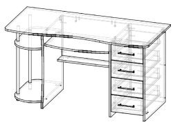 Computer Desk C2K - Ideal for Office and Home Use