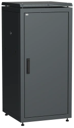 19" Network Cabinet LINEA N 28U 600x600mm with Metal Front Door Black