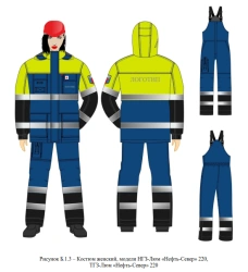 Women's High-Visibility Protective Suit with Reflective Strips for Heat Resistance