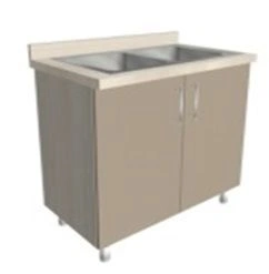 Double Bowl Washing Sink Cabinet KSSm 1-02
