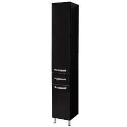 Aquaton Aria Black Gloss Floor Column Cabinet 1A124303AA9501