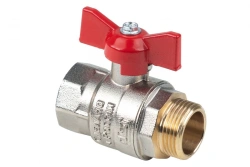 Nickel-Plated Ball Valve Dist, "Expert" Series DN20 3/4" G1/2 - G3/4, H122B