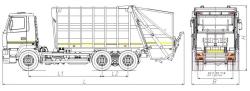 Rear-Loading Garbage Truck Model MK-3541-10
