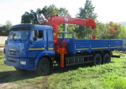 Truck with Crane Manipulator 6377W5 on Kamaz 65117-A5 Chassis