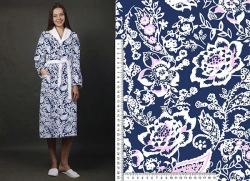 Soft Plush Single-Sided Tricot Fabric for Knitwear (75% Cotton, 25% Polyester)