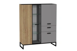 Essens LD.681120.000 1200mm Chest of Drawers (Gray Slate/Halifax Tobacco Oak)