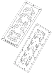 LED Lens for Lighting Fixtures AMT-ST-173x70-5050(12)-T3-PC
