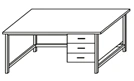 Laboratory Table with Metal Frame and Cabinet SL-7