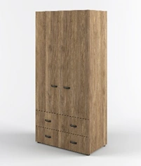 Two-Door Wardrobe with Drawers, Kyoto Collection, Art. KG2