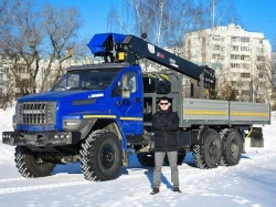 Multi-functional Truck with Hydraulic Crane MKMA on URAL 4320 Base U0K04N-4L200
