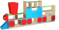 Children's Storage Wall "Train" for Toys and Learning Materials, Art. 7670