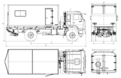 Heavy-Duty Truck for Hazardous Cargo Model 4795P1, 4795P4 on KAMAZ 43502-D5 Chassis