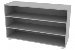 Open Cabinet 1200x380x734mm with Two Shelves