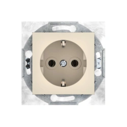 CADUCEUS ALING PRESTIGE Hidden Socket with Grounding and Shutters 16A, 250V, Beige, Art. 6000.9