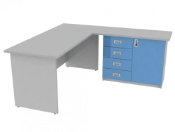 Corner Desk with Cabinet 1700x1800x750mm