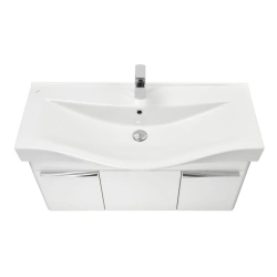Beverly 100 White Bathroom Cabinet, Model 1A236701BV0101