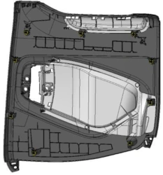 Left Rear Door Trim Assembly for Vehicles M1 and N1 - 98011256ZD