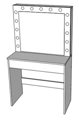 Makeup Table with Mirror – Customizable Design