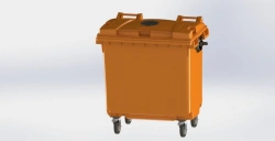 Mobile Waste Container 770L Art. 26.C19.V/1 (20.804.30.PE; 21.053.30.V/1)