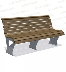Outdoor Bench for Recreation Areas - Romana 302.29.00