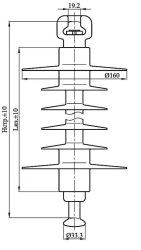 Silicone Rubber Insulator for Contact Network PSPKr 120-3/0.6-PR-GP-2