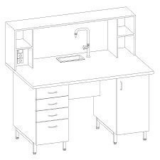 Wooden Chemical Laboratory Table for Experiments