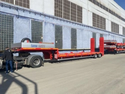 Politrans 94182-010 Heavy-Duty Semi-Trailer with Flatbed Platform