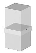 Horizontal Display Showcase 700x700x1400 mm