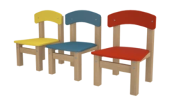 Child's Fixed Wooden Chair Made of Birch - MD 01.02.09