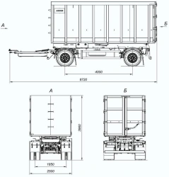 Dual-Axle Dump Trailer for Scrap Metal Transport with 12-Ton Capacity 8595-02