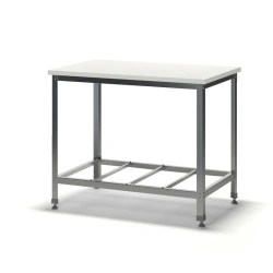 Food Preparation Table with Polypropylene Top SPR from Galvanized Steel