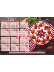 Wall Sheet Calendar - 12 Month Design