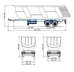 Dump Semi-Trailer for Bulk Cargo Transport Model 966693