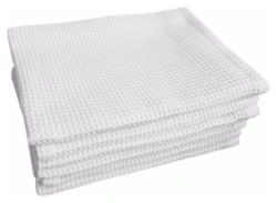 Waffle Cotton Towels with Finished Edges