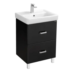 Elegant Black Bathroom Vanity Cabinet Aquaton Amerina 70H Model 1A169301AM9501