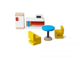 Dollhouse Kitchen Furniture Set with 6 Interior Pieces
