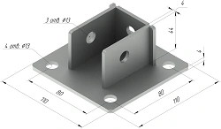 SM-F5 Support with Dimensions 110x110x44 mm and 4.0 mm Thickness