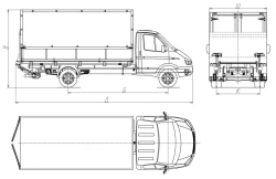 Versatile Curtain-Sided Cargo Truck for GAZ 3302 Chassis - 3008AM-1, 3008AM-2, 3008CM-1, 3008CM-2