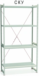 Universal Metal Shelves Series SKU, 2485x1266x300mm