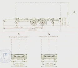 Container Transport Trailer SAV 83431K with Leaf Spring Suspension and ABS