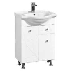 Compact Functional Sink Cabinet Aquaton Liana 60 M White