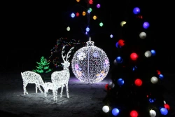 Decorative Outdoor Illumination "Family of Deer" - Stationary Light Fixture
