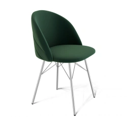 Comfortable Microvelour Chair with Metal Supports - Sheffilton SHT-ST35-2/S64