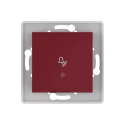 Caduceus Aling Prestige Hidden Installation Button Switch with Indicator 10A, 250V~, Burgundy, Art. 6010I.3