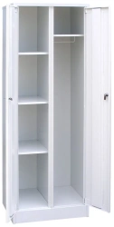 Two-Section Utility Storage Cabinet for Cleaning Supplies