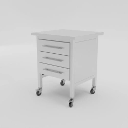 Metal Mobile Cabinet with Doors and Drawers
