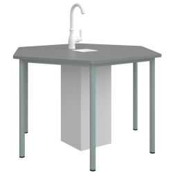 Group Activity Table with Sink and Cabinet
