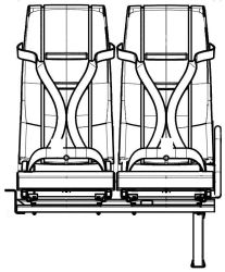 Passenger Seat for Bus DS15.6840.010-PV06