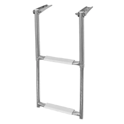 Telescopic Folding Boat Ladder with 2 White Steps, Art. 040101WT