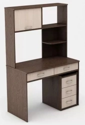Computer Desk with Overhead Storage, SKN